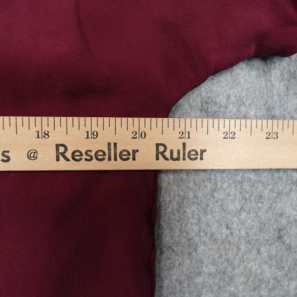 Polo Ralph Lauren Top Womens Medium Silk Blouse VNeck Short Sleeve Red Casual - Picture 8 of 10